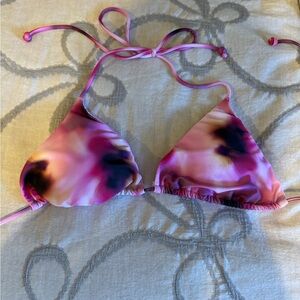 White fox Pink and Purple Tie-Dye Bikini Top